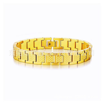 Cross-Border E-Commerce Fish Scale Pattern Stainless Steel Jewelry Titanium Steel Bracelet Men's Chain Saturn Personality Chain Trendy Hot Item