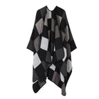 Multi-color checkered - black and gray / 160-135cm