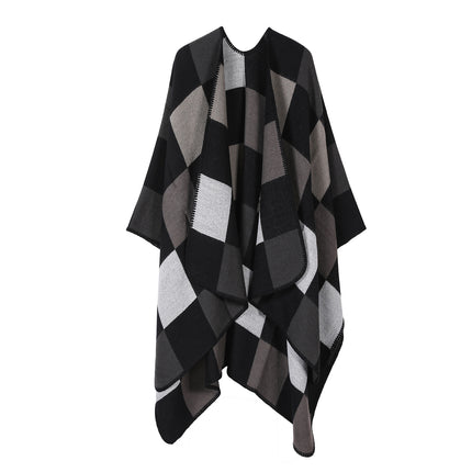 European and American plain striped warm Joker shawl outer autumn and winter office blanket imitation cashmere scarf in stock wholesale