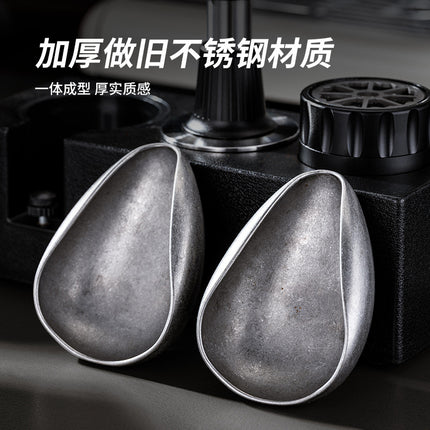 Stainless steel coffee scale bean dish sub-packaging plate bean dish vintage coffee bean measuring cup scale bean dish special bowl measuring spoon