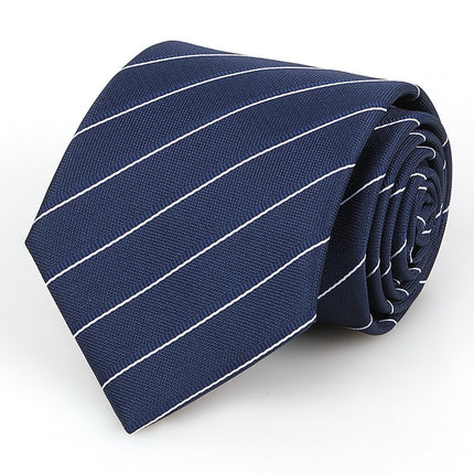 Formal wear wedding tie men's 8CM bridegroom wedding Korean style wine red business tie narrow zipper lazy men and women