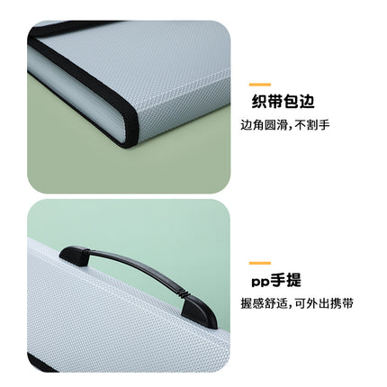 Large Capacity Portable Folder Test Paper Storage Folder Data File Briefcase a4 Multi-Layer Diamond Organ Bag