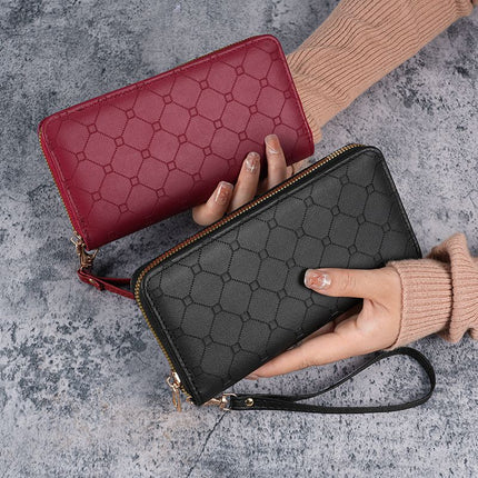 Factory New Wallet Korean Style Cute Long Coin Purse Large Capacity Women Multi Card Zipper Handheld Mobile Phone Bag for Women