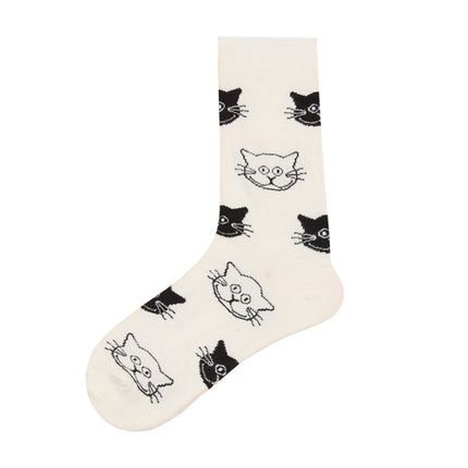 Street style cotton mid-tube socks 22 spring men's fashion brand stockings personality European and American women's pile socks sports skateboard socks