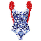 One-piece red swimsuit / S
