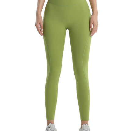 Outdoor Sports High-Waisted Tummy Control Seamless Running Leggings Quick-Dry Yoga Pants