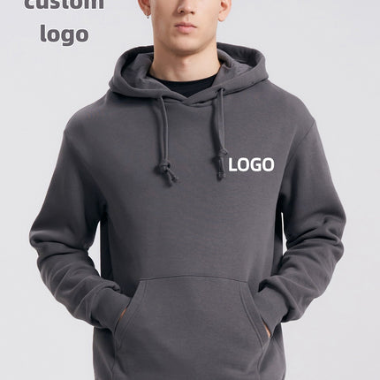 Drop Shoulder Hoodie with Logo Printed Trendy Brand Cultural Shirt Sweatshirt Custom Class Uniform Workwear Jacket Cross-Border Hot Sale