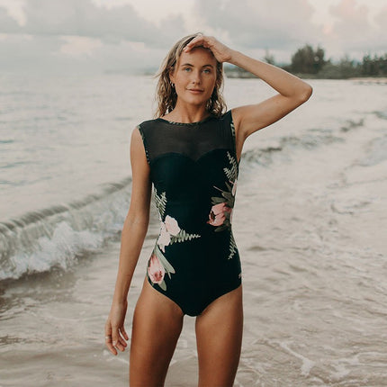 2024 Cross-border Explosions Mesh Swim Sexy Swimsuit Women's Black Women's Swimsuit