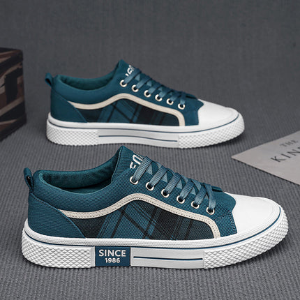 Men's Shoes Canvas Shoes Low-top 2025 New Spring Breathable Student Cloth Shoes Fashionable All-match Summer Casual Board Shoes