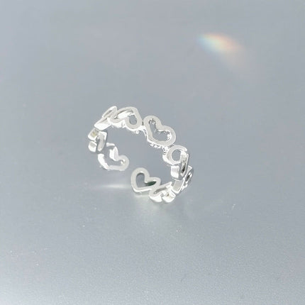 s925 sterling silver plated ring Women's wholesale niche women's high-end sense ins style simple ring light luxury retro ring wholesale