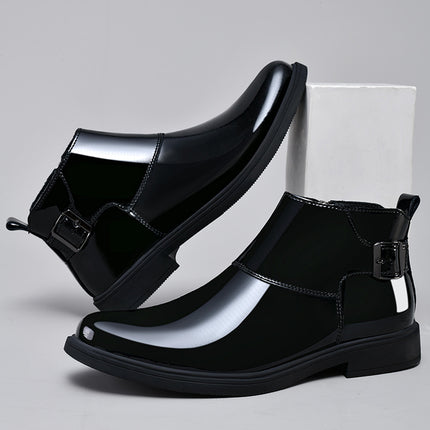 Men's Leather Boots Cross-border plus size Autumn and Winter New High-top Shoes Fashion Business Dress Leather Shoes Fashion British Casual Shoes