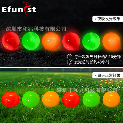 Golf Park Ball 60mm New Three-layer Ball Outdoor LED Luminous Ball Solid Color Night Flash Ball