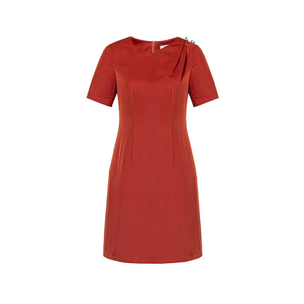 DZ24-64/high-end sense exquisite white dress summer new 2024 women's elegant high-end slim-fit skirt