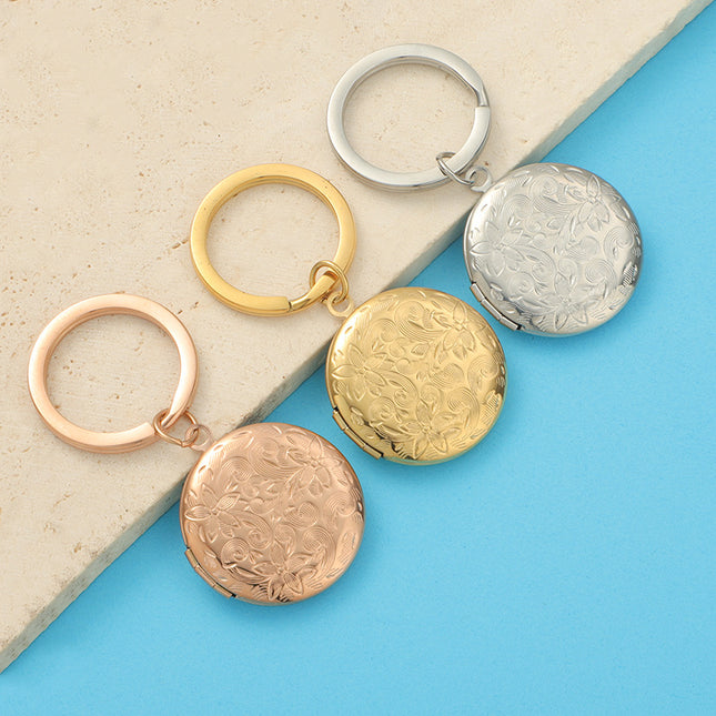 316L Mirror Stainless Steel Various Style Photo Box Pendant DIY Open Photo Photo Frame Pendant Keychain