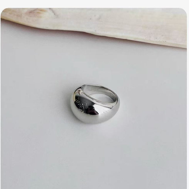 Basic Stacked Balloon Ring Brass Plated 18K Gold/Platinum Light Luxury Fashion High Style New Ring