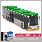Modern long bus 66035