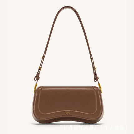 [Foreign Trade] Jwpei Pudding Bag Joy Underarm Bag Niche Crossbody Bag High-End Retro Baguette Bag Shoulder Bag