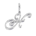 Silver single letter H