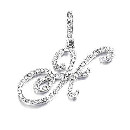Foreign trade popular products full diamond hip hop jewelry grass letter pendant melon seed buckle Cuban chain accessories Amazon exclusive