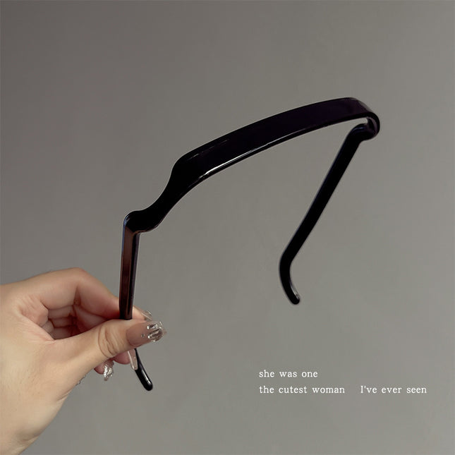 2023 New Women's Summer Headband for Washing Face, High Crown Square Sunglasses Headband Hair Accessory