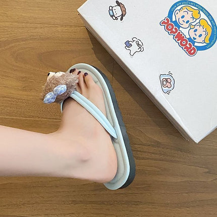 Gorgeous Cartoon-Style Cute Shirley Flip-Flops for Girls, Summer 2025 New Trendy Internet Celebrity Slippers, Non-Slip