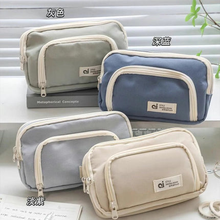 Multi-layer Pencil Case Large Capacity Pencil Case American Junior High School Students Cheap Simple Niche Japanese High-value Ins Premium