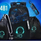 Blue, black and gray musician + chest bag + drawstring pocket + pencil case
