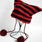 With fur ball [red and black]] / Adult -24X20 high 6CM flanging