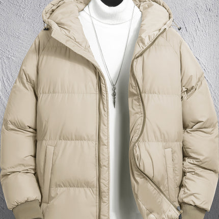 Cross-Border Men's Thickened Cotton Jacket with Hood, Loose Fit, Warm, Versatile, Casual, Cold-Proof Men's Cotton Coat, Trendy Sports Jacket
