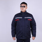 Navy blue cotton clothing / 165/M