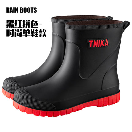 Men's Drawstring Multi-Height Outdoor All-Purpose Rain Boots 20/30/39 Medium-High Anti-Slip Fishing Wading Shoes Labor Protection Shoes