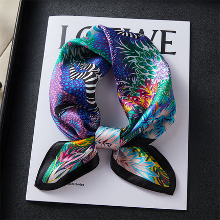 100% Silk Scarf Real Silk Premium Hangzhou Silk Small Square Scarf Spring and Autumn All-match Neck Protection Decorative Shirt Professional Scarf