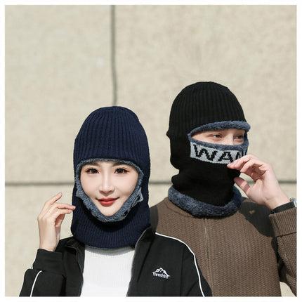 New Men's Hat with Fleece Lining, Thickened for Outdoor Use, Unisex Winter Pullover Beanie, Windproof for Northeast Cold