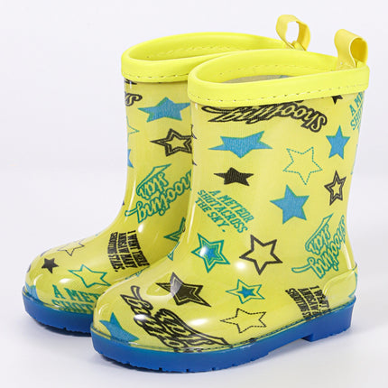 Children's Rain Boots Baby Rain Boots Primary School Boys and Girls Waterproof and Warm Outdoor Non-Slip Wear-Resistant Water Shoes Cross-Border Export