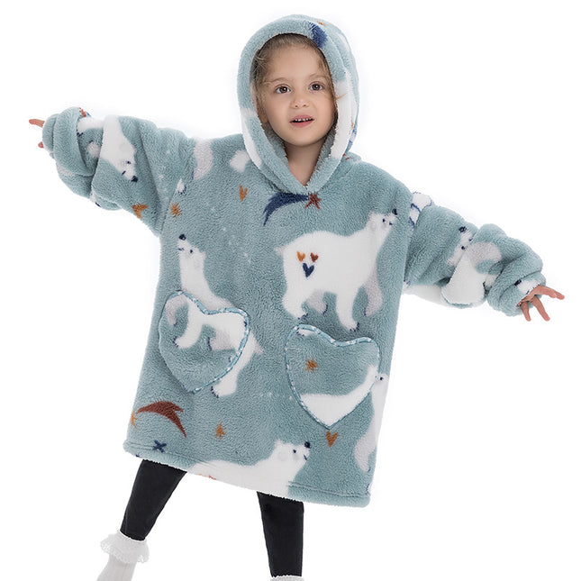 Blanket Hoodie Wearable Blanket Sweatshirt Oversized Warm Pullover Lazy Sweatshirt Small