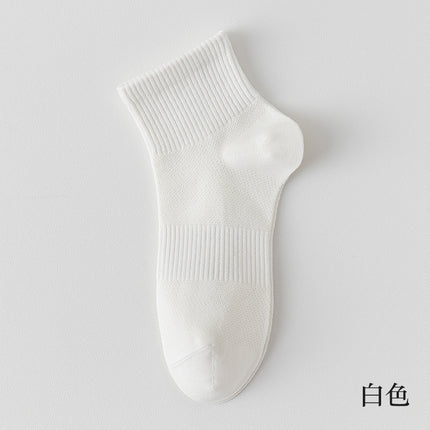 Spring and summer Women's Mid-tube mesh cotton socks antibacterial deodorant breathable waist socks summer thin sports boneless socks