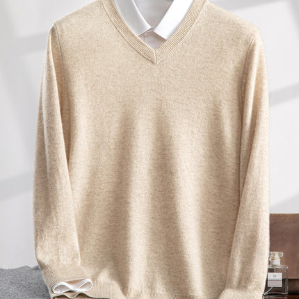 V-Neck Cashmere Sweater Men / Pull Col V Cachemire