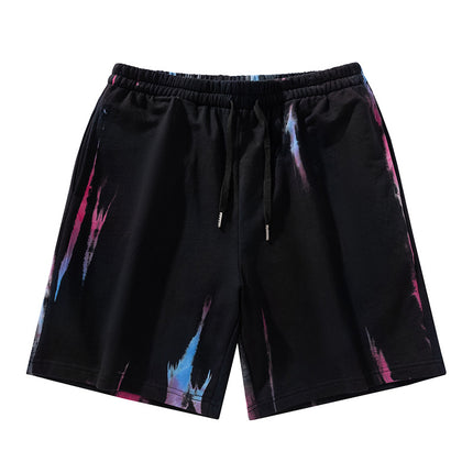 New Summer Sports Shorts Men's Tie-dyed Pure Cotton Loose Tooling Shorts Men's and Women's Trendy Casual Pants Trendy Brand