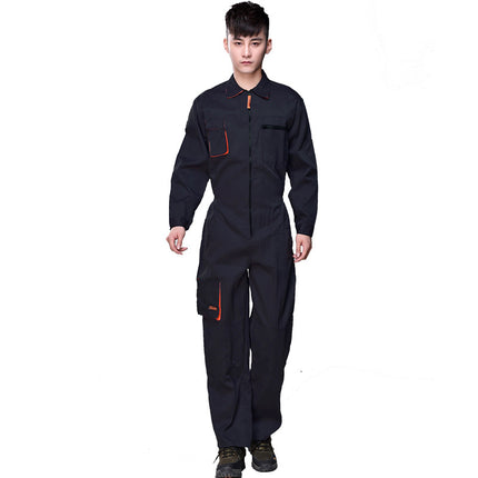 Korean Style Multi-Pocket Tool Work Clothes Suit Auto Repair Work Suit Overalls Gray Overalls Overalls