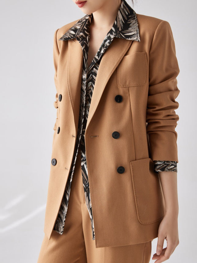 Special clearance treatment new women's suit suit high sense double-breasted cropped leggings casual suit