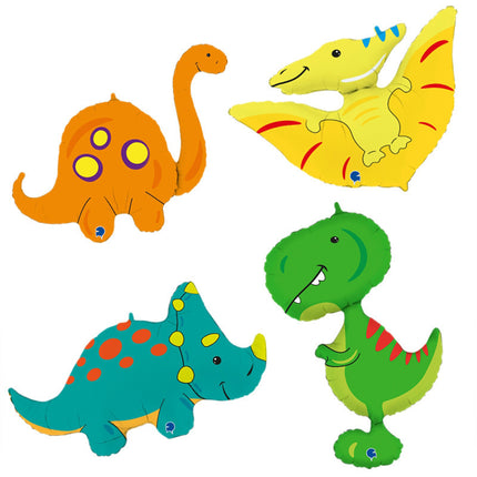 Cross-border ins new Q version dinosaur aluminum balloon cute cartoon large shaped dinosaur shape decorative balloon