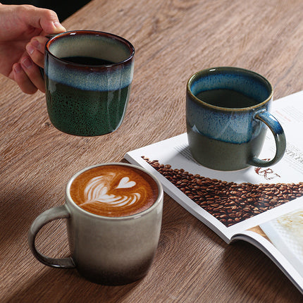 Creative retro Mug Coffee Cup ceramic cup household simple breakfast cup milk Oatmeal cup water cup tea cup