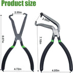 (straight + curved) set with green and black handles