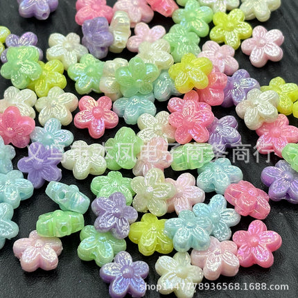 Acrylic light color plated AB colorful diy children beaded material candy AB colorful beads jewelry accessories