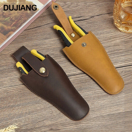 European and American Hot-Selling Gardening and Agricultural First-Layer Cowhide Scissors Set, Hardware Pliers Set, Multi-Functional Waist-Mounted Pruning Scissors Set