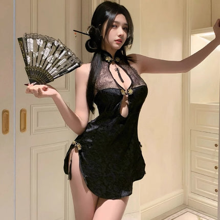 Sexy and Emotional Pajamas for Women on the Bed, Fun Uniforms, Qqny Suits, Abstinence-Style Bellybands, No Need to Take Off Cheongsam, High-End