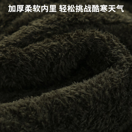 Winter Thickened Camouflage Cotton-padded Coat Men's Labor Protection Cotton-padded Coat fleece-lined Waterproof Cotton-padded Coat Outdoor Fashion Pocket Windproof Mid-length