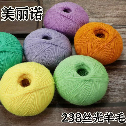 Manufacturer Wholesale 238 Wool Thread Hand-Knitted Shawl Hat Baby Wool Fluffy Wool Thread Ball 50g