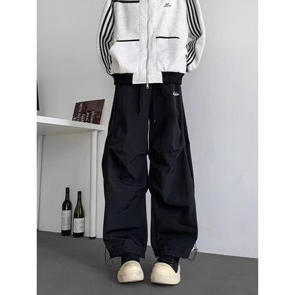 2025 New Loose Casual Pants for Men Korean Style Trendy Versatile Pants Summer Drapey Wide-Leg Floor-Length Trousers