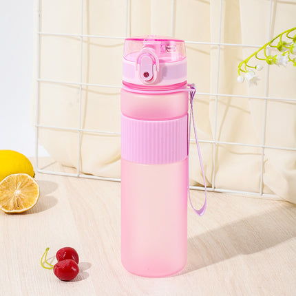 Frosted Handfeel Sports Water Cup Plastic Handheld Cup Men's and Women's Creative Portable Student Kettle with Lid High Color Value Water Cup
